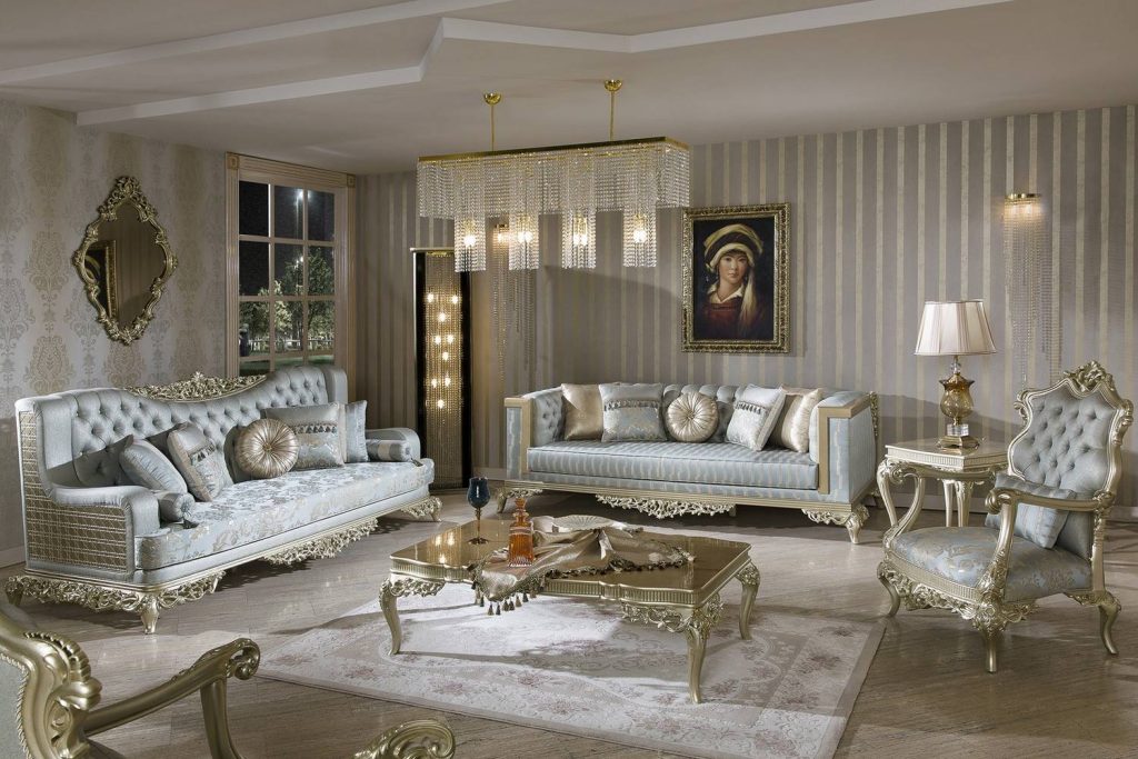 Harga Kursi Jepara Sofa Tamu Mewah Gold